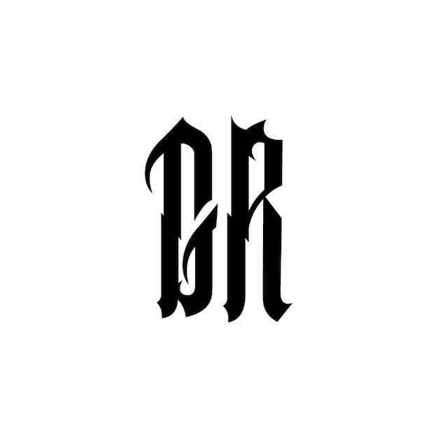 GR monograma logotipo diseño carta texto nombre símbolo monocromo logotipo alfabeto carácter simple logotipo