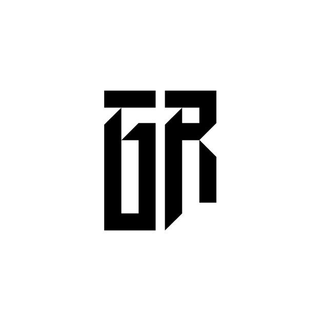 GR monograma logotipo diseño carta texto nombre símbolo monocromo logotipo alfabeto carácter simple logotipo
