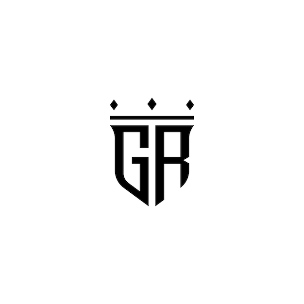 GR monograma logotipo diseño carta texto nombre símbolo monocromo logotipo alfabeto carácter simple logotipo