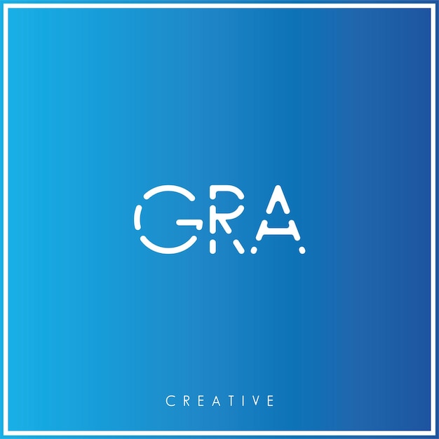 GRA Premium Vector último diseño de logotipo diseño creativo logotipo vector ilustración monograma logotipo mínimo