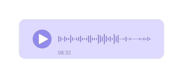Grabación de voz de aplicación móvil onda de sonido de mensaje audio de voz de red social línea de voz de onda de sonido de podcast