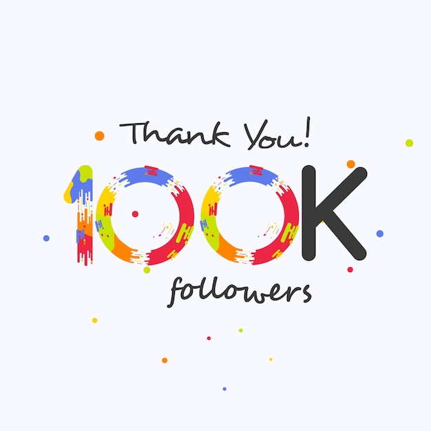 Gracias 100k Seguidores para las redes sociales