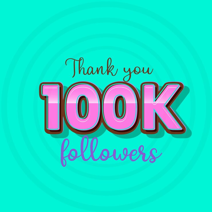 Vector gracias 100k seguidores vector