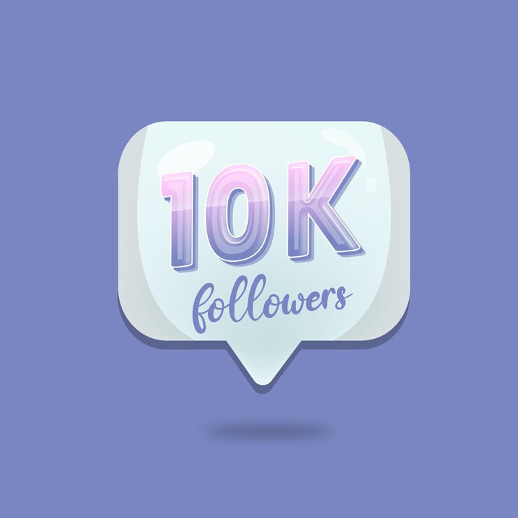 Vector gracias 10k seguidores sociales y plantilla de suscriptores vector