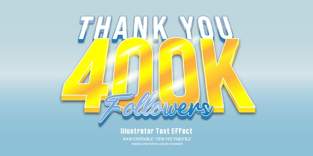 Gracias 400K Efecto de texto editable