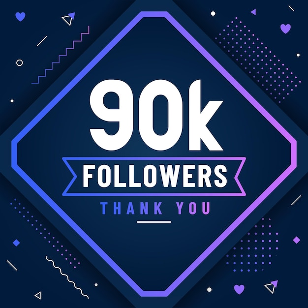 Gracias 90K seguidores 90000 seguidores celebración moderno diseño colorido