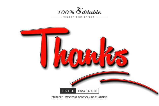 Gracias al efecto de texto de estilo 3D de alta calidad