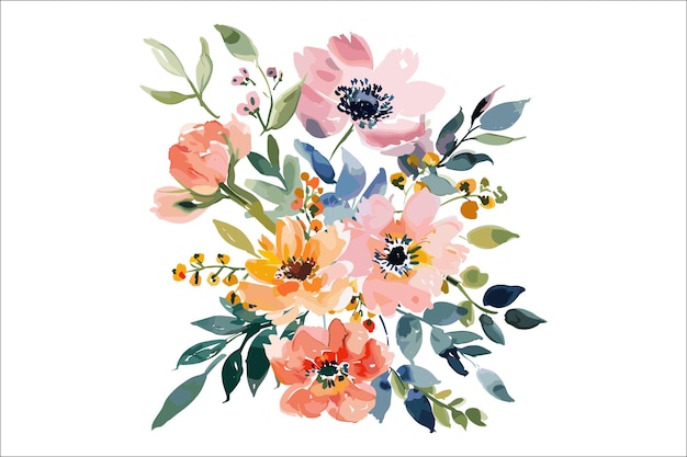 Gracias al jardín acuarela logotipo floral diseño de logotipo marca personalizado logotipo pintado a mano artístico