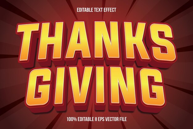 Gracias dando efecto de texto editable estilo de gradiente de relieve 3D
