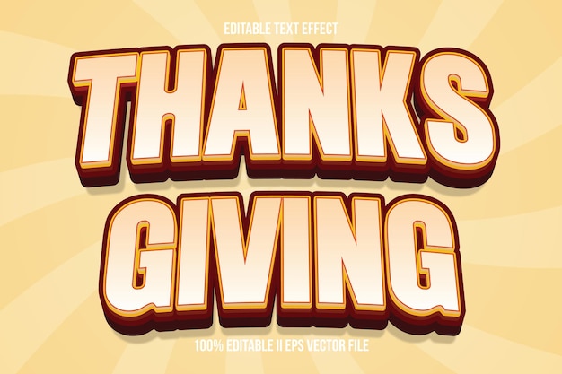 Gracias dando efecto de texto editable estilo de gradiente de relieve 3D
