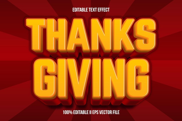 Gracias dando efecto de texto editable estilo de gradiente de relieve 3D