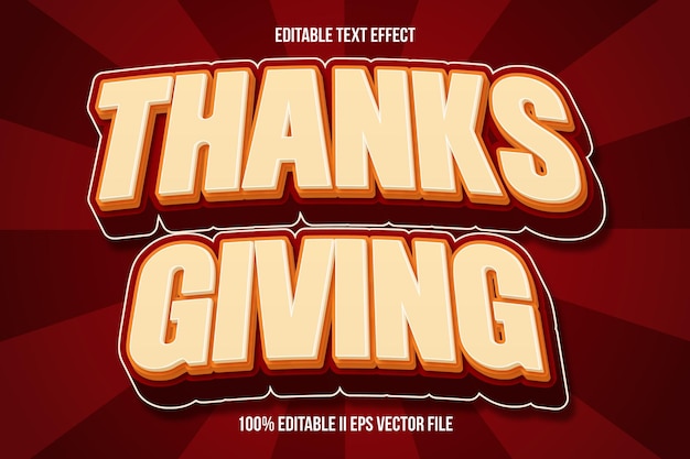 Gracias dando efecto de texto editable estilo de gradiente de relieve 3D