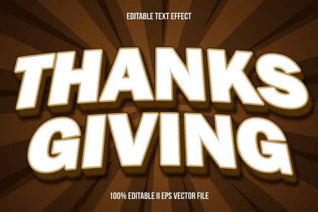 Gracias dando efecto de texto editable estilo de gradiente de relieve 3D