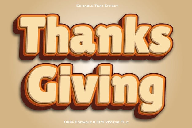 Gracias dando el efecto de texto editable estilo de relieve 3D
