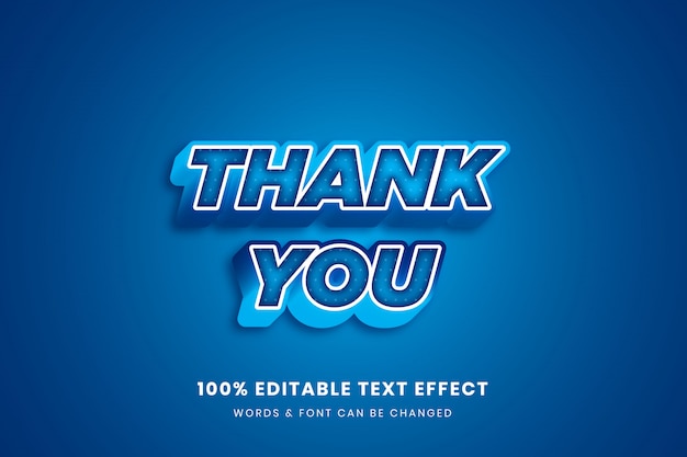 Gracias efecto de texto editable 3d
