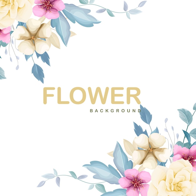 Gracias por el fondo vectorial con flores delicadas para la apreciación y los gestos cálidos