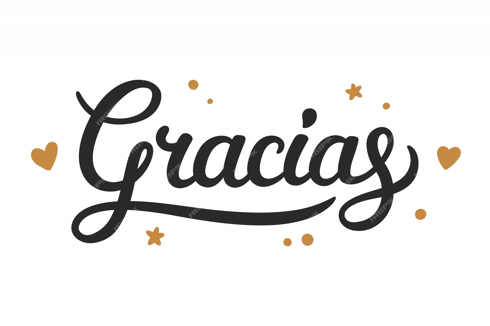 Gracias gracias letras | Vector Premium