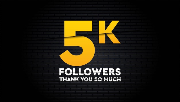 Gracias plantilla de seguidores de 5k.