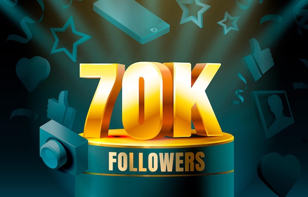 Gracias seguidores banner de 70k seguidores