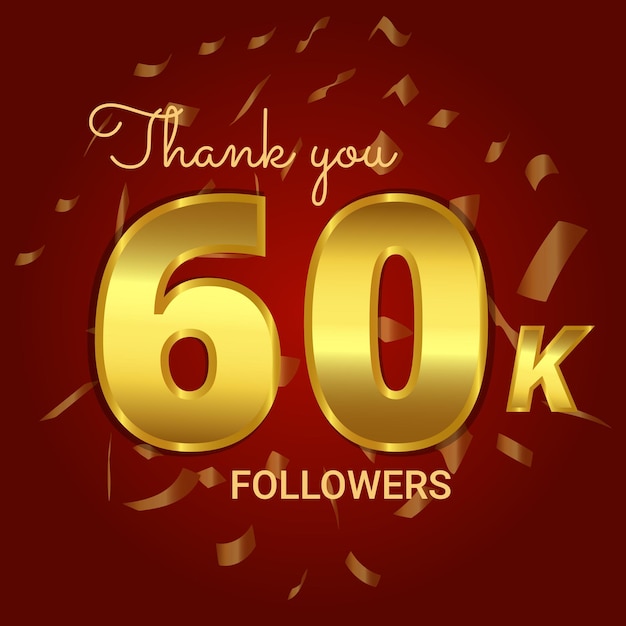 Gracias seguidores en línea grupo social feliz estandarte celebrar vector