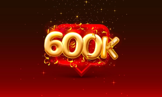 Gracias seguidores pueblos, 600k grupo social en línea.