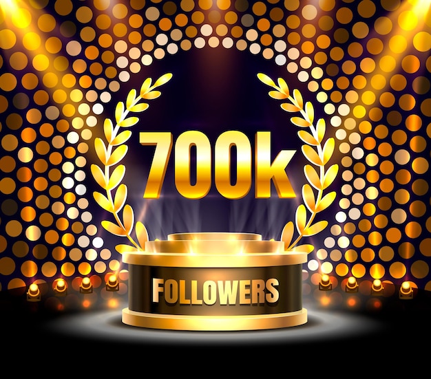 Gracias seguidores pueblos, 700k grupo social en línea.