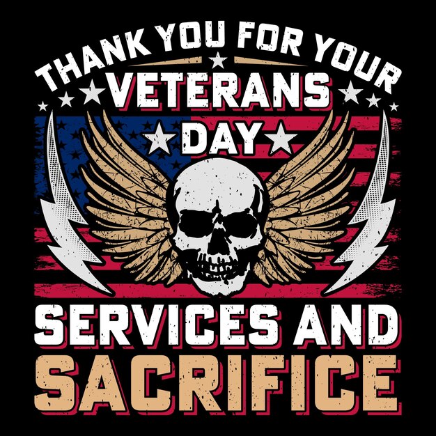 Vector gracias por sus servicios del día de los veteranos y el sacrificio soldado veterano svg camiseta sublimación