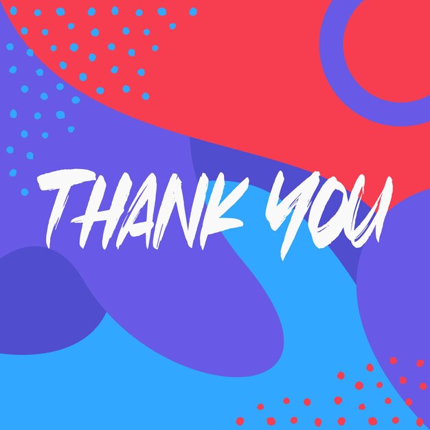 Gracias Tarjeta Decorativa Diseño Moderno Alegre Vector Eps