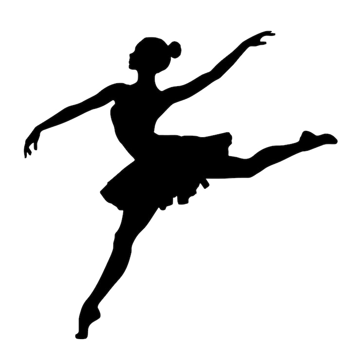 Vector graciosa silueta de bailarina