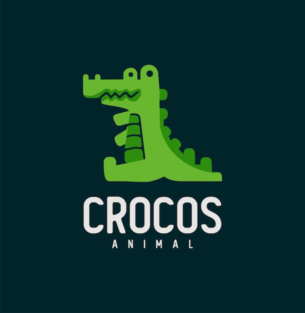 Gracioso elemento aislado de cocodrilo para diseño infantil con lindo cocodrilo