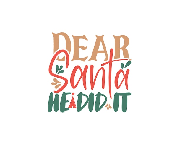 Gracioso Feliz Navidad y Fiestas Diseño vectorial de letras dibujadas a mano