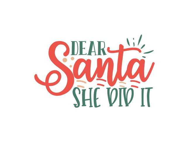 Gracioso Feliz Navidad y Fiestas Diseño vectorial de letras dibujadas a mano