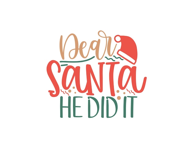 Gracioso Feliz Navidad y Fiestas Diseño vectorial de letras dibujadas a mano