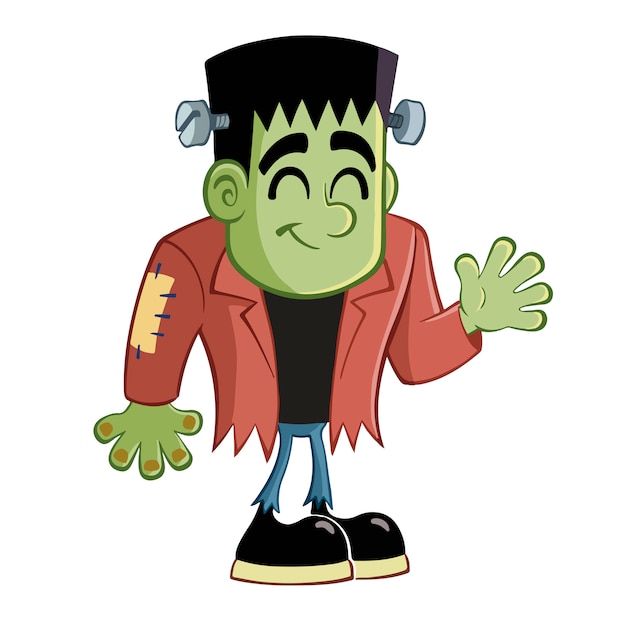 Gracioso Frankenstein saludando