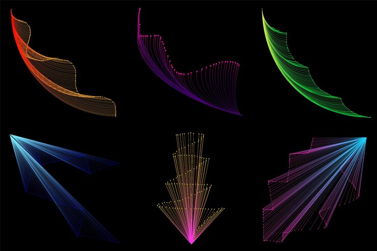 Vector gradación de color de conjunto vectorial libre de ondas