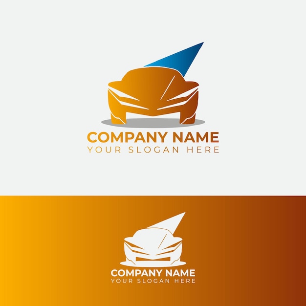 Gradient auto estilo de diseño de logotipo de automóvil con concepto de vehículo deportivo icono plantilla de diseño de logotipo