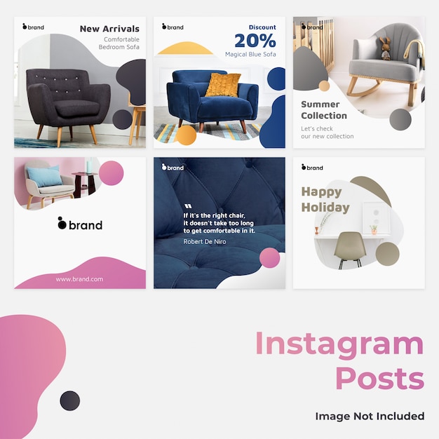 Vector gradient social media instagram banner