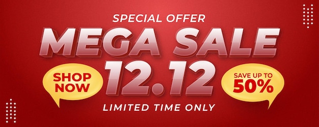 Gradiente 12.12 banner horizontal de compras en línea adecuado para promover su negocio