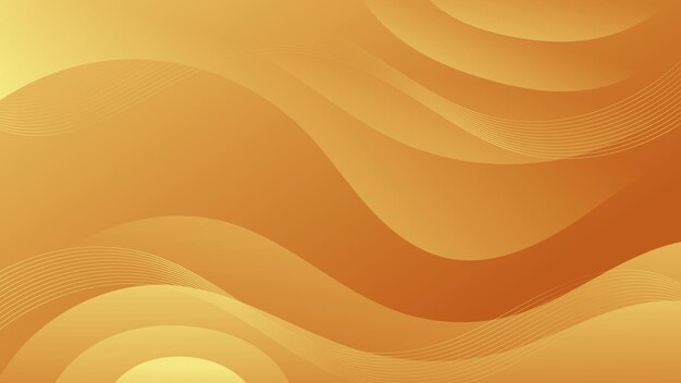 Gradiente abstracto amarillo naranja Fondo con formas onduladas Adecuado para carteles de folletos de sitios web
