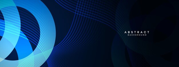 Gradiente abstracto azul marino oscuro banner web azul oscuro luz diseño de fondo de banner de negocios