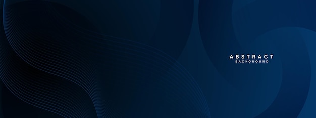 Gradiente abstracto azul marino oscuro banner web azul oscuro luz diseño de fondo de banner de negocios