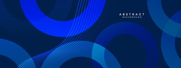 Gradiente abstracto azul marino oscuro banner web azul oscuro luz diseño de fondo de banner de negocios