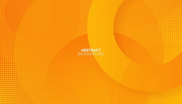 Gradiente abstracto círculos naranjas y amarillos fondo de forma geométrica