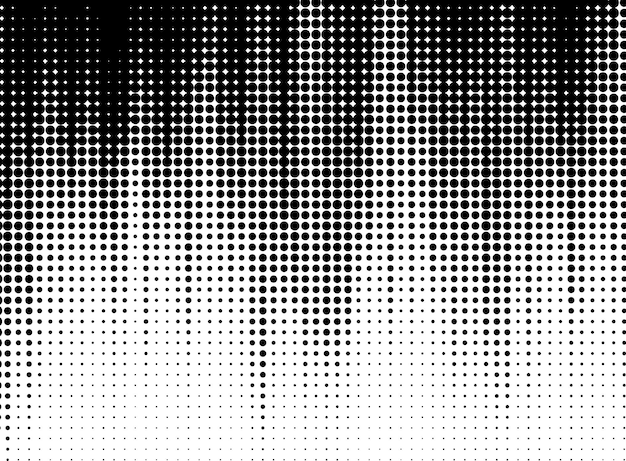 Gradiente abstracto puntos de medio tono fondo plantilla de arte pop textura ilustración vectorial