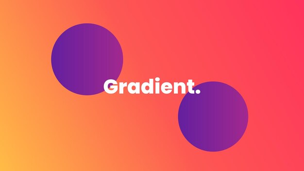 Gradiente abstracto púrpura y fondo naranja con texto moderno para la compañía