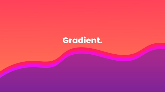 Gradiente abstracto púrpura y fondo naranja con texto moderno para la compañía