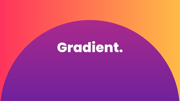 Gradiente abstracto púrpura y fondo naranja con texto moderno para la compañía