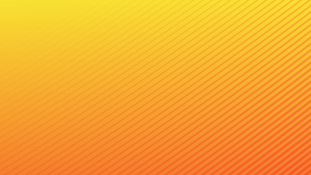 Gradiente amarillo y naranja con líneas de rayas imagen vectorial de fondo abstracta