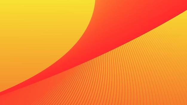 Gradiente amarillo y naranja con líneas de rayas imagen vectorial de fondo abstracta
