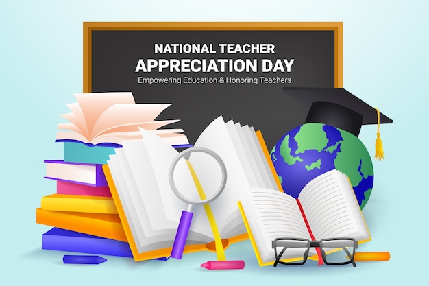 Gradiente antecedentes del día nacional de apreciación de los maestros